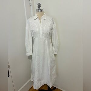 Cotton poplin midi dress